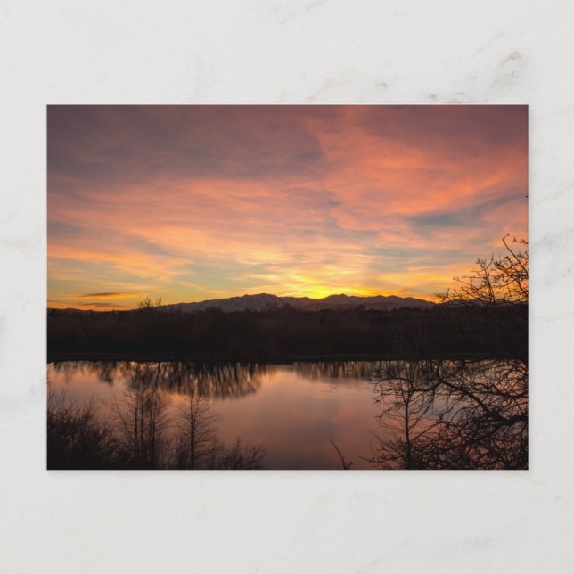 Cartão Postal Sunset em Highland Glen (Frente)