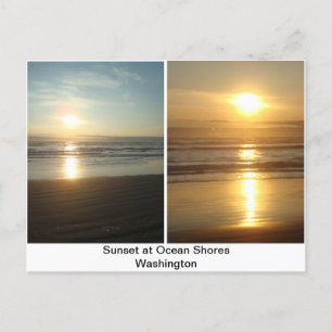 Cartão Postal Sunset em Ocean Shores Washington