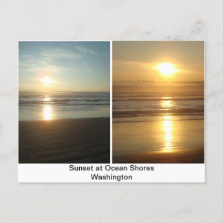 Cartão Postal Sunset em Ocean Shores Washington