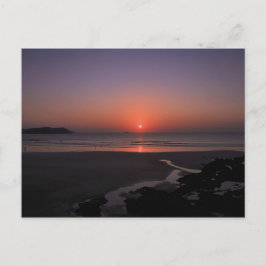 Cartão Postal Sunset em Polzeath