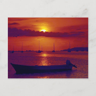 Cartão Postal Sunset em Puerto Cruz, Venezuela