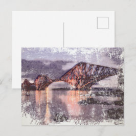 Cartão Postal Sunset Firth of Forth Railway Bridge