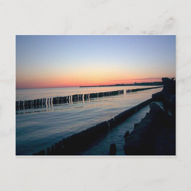 Cartão Postal Sunset Hel Polônia (Frente)