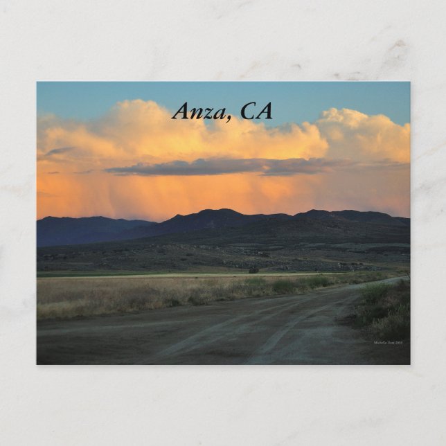Cartão Postal Sunset In Anza, CA (Frente)