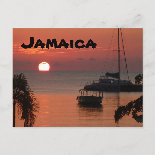 Cartão postal Sunset Jamaica (Frente)