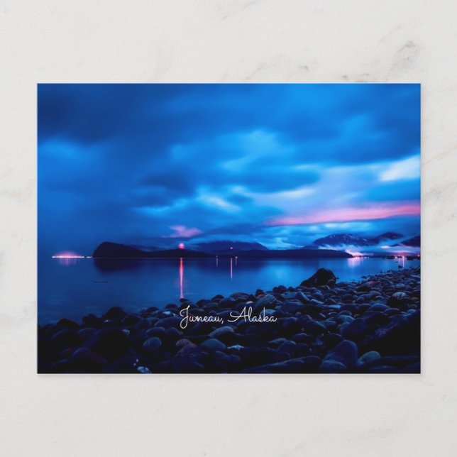 Cartão Postal Sunset Juneau (Frente)