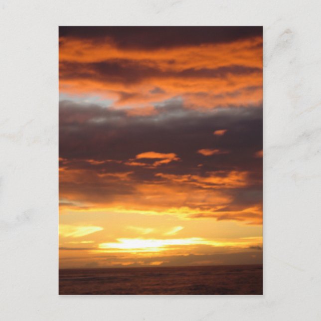 Cartão Postal Sunset Lahaina Maui Hawaii (Frente)