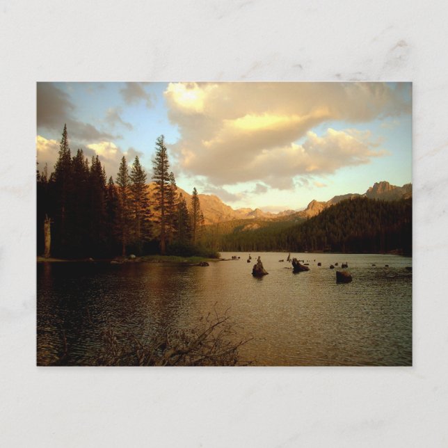 Cartão postal "Sunset Lake" (Frente)