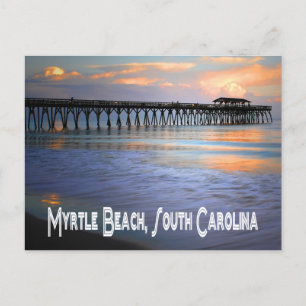 Cartão Postal Sunset Myrtle Beach, Carolina do Sul Postcard, EUA