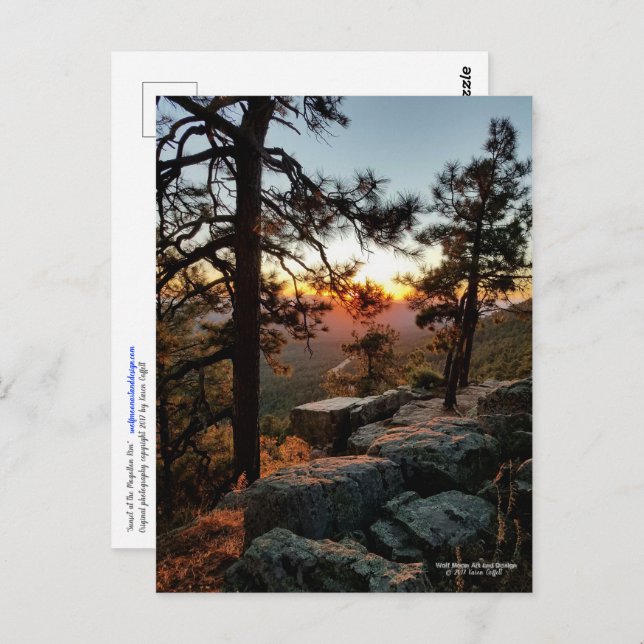Cartão Postal Sunset na Arizona Mogollon Rim (Frente/Verso)