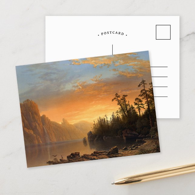 Cartão Postal Sunset na Califórnia | Albert Bierstadt (Criador carregado)