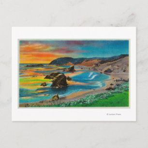 Cartão Postal Sunset na Costa de Cabo San Sebastian