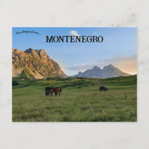Cartão Postal Sunset na Montanha de Komovi Montenegro