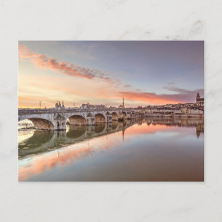 Cartão Postal Sunset na ponte de Blois, em Jacques Gabriel, Fran