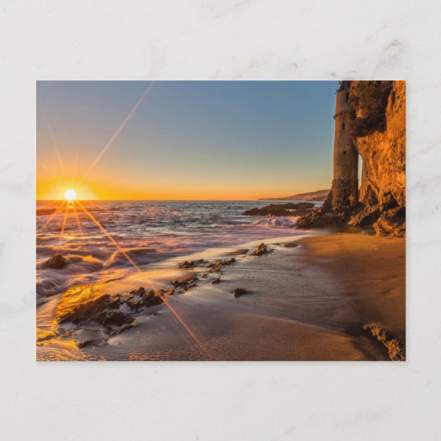 Cartão Postal Sunset na praia Victoria 2 (Frente)