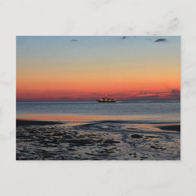Cartão Postal Sunset na Race Point Provincetown Cape Cod (Frente)