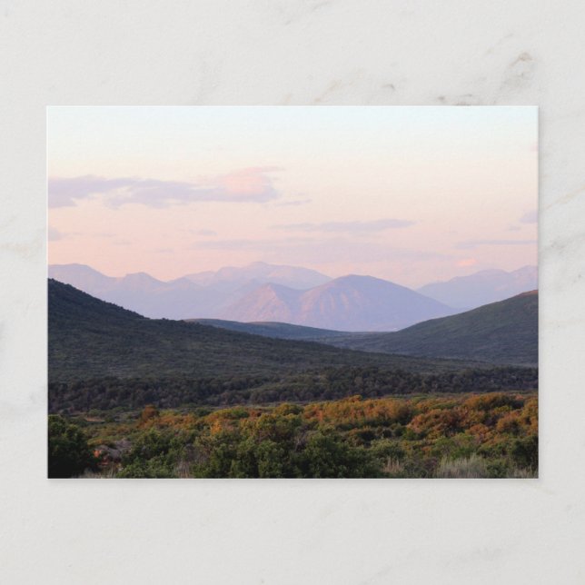 Cartão Postal Sunset no Desfiladeiro Negro da Gunnison, CO (Frente)