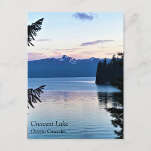 Cartão Postal Sunset no lago Crescent, Oregon Postcard
