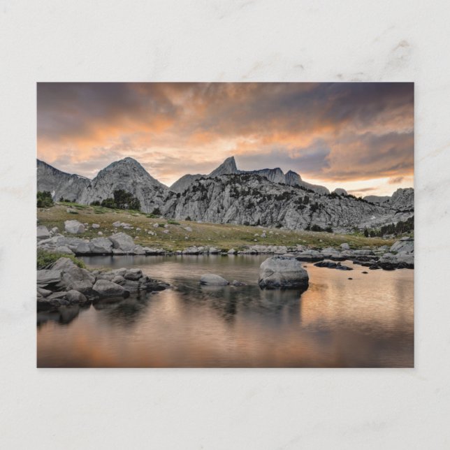 Cartão Postal Sunset no lago Pirâmide (Frente)