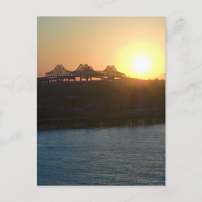 Cartão Postal Sunset no Mississippi (Frente)