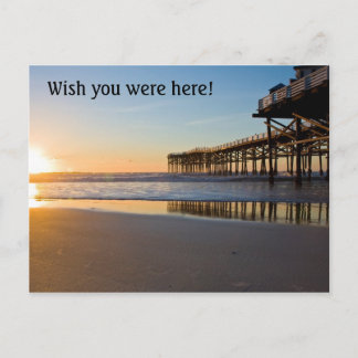 Cartão Postal Sunset no Oceano Pier