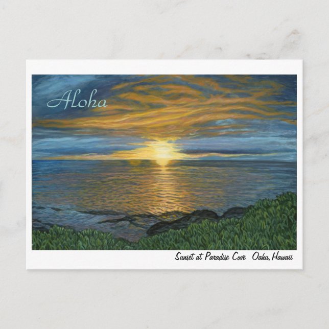 Cartão postal Sunset no Paraíso (Frente)