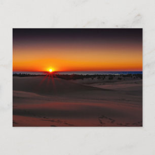 Cartão Postal Sunset no Silver Lake State Park, Michigan