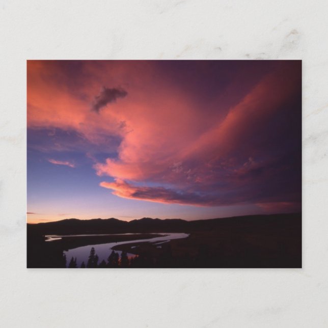 Cartão postal Sunset no Vale Hayden (Frente)