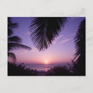 Cartão Postal Sunset no West End, Cayman Brac, Ilhas Cayman,