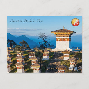 Cartão Postal Sunset on Dochula Pass - Butão, Himalaya