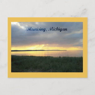 Cartão Postal Sunset on Lake Superior em Munising, Michigan