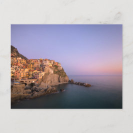 Cartão Postal Sunset over Manarola village in Cinque Terre