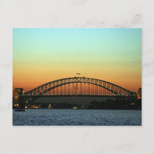 Cartão Postal Sunset over Sydney Harbor Bridge, Austrália