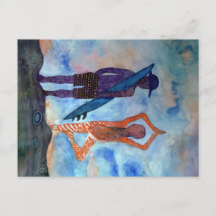 Cartão postal Sunset para Surf Yoga