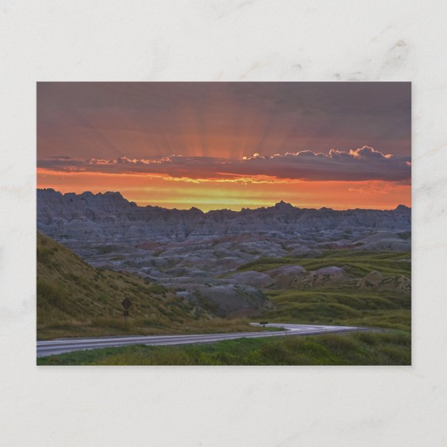 Cartão Postal Sunset, Parque Nacional das Badlands (Frente)
