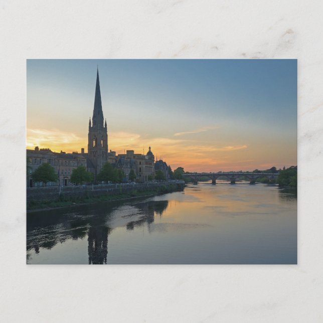 Cartão postal Sunset Perth Scotland (Frente)
