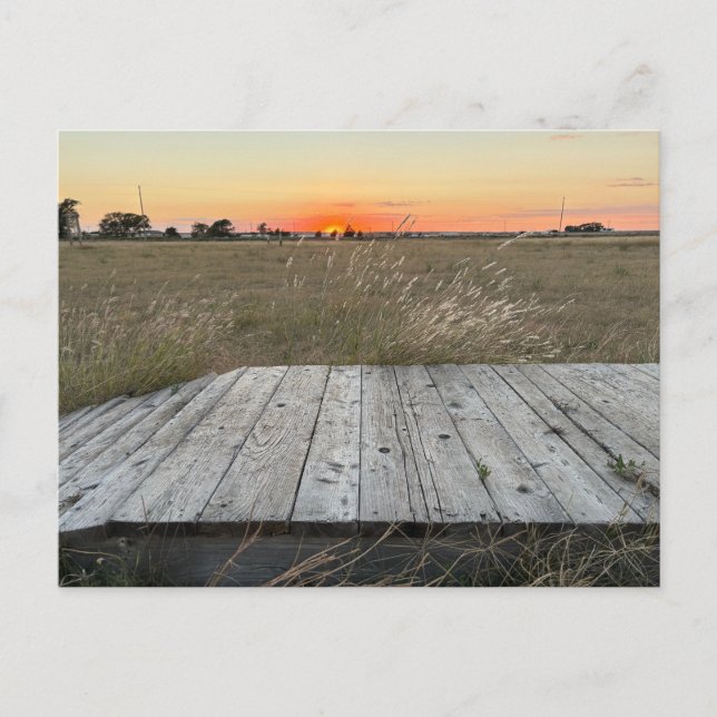 Cartão Postal Sunset Perto de Amarillo Texas (Frente)