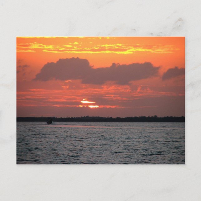 Cartão Postal Sunset, Placencia, Belize (Frente)