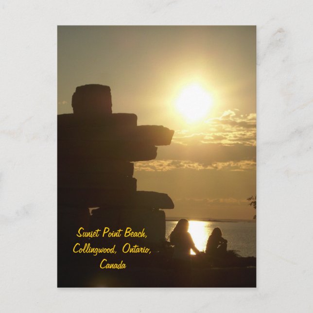 Cartão Postal Sunset Point Beach, Collingwood, Onta. (Frente)