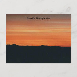 Cartão Postal Sunset Postar Card, Asheville, Carolina do Norte