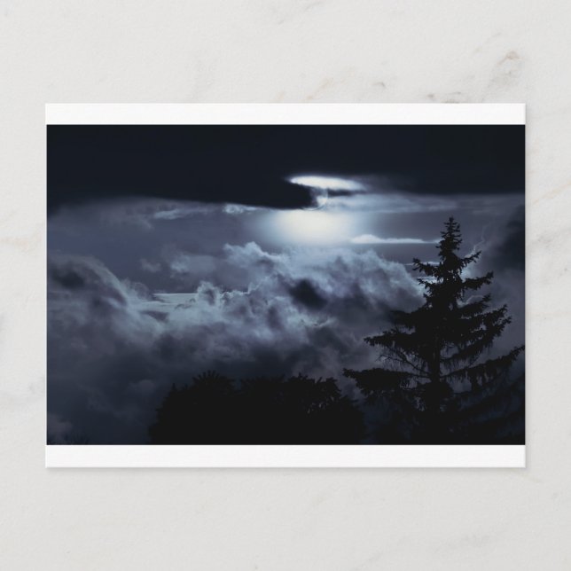 Cartão Postal Sunset Preto e Branco (Frente)