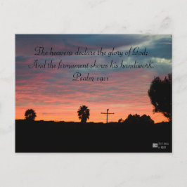 Cartão postal Sunset Psalm 19:1