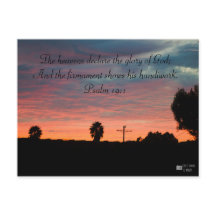 Cartão postal Sunset Psalm 19:1