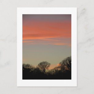 Cartão Postal Sunset Rural (Inverno): Cheshire, Inglaterra
