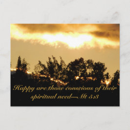 Cartão Postal Sunset Scripture text