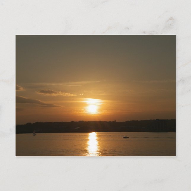 Cartão Postal Sunset sobre Cardiff Bay (Frente)