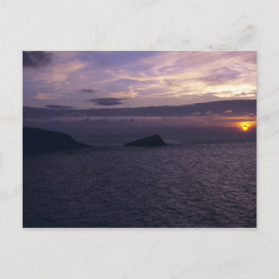 Cartão Postal Sunset sobre Fistral Beach, Cornwall