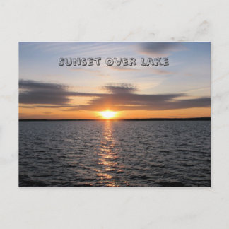 Cartão Postal Sunset Sobre Lago