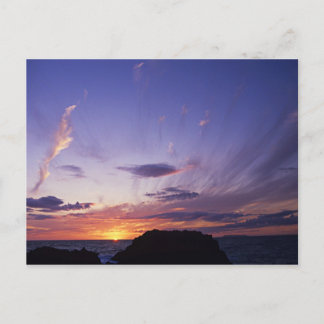 Cartão Postal Sunset sobre o Oceano Atlântico da Cornualha