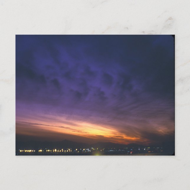 Cartão Postal Sunset sobre Phoenix (Frente)